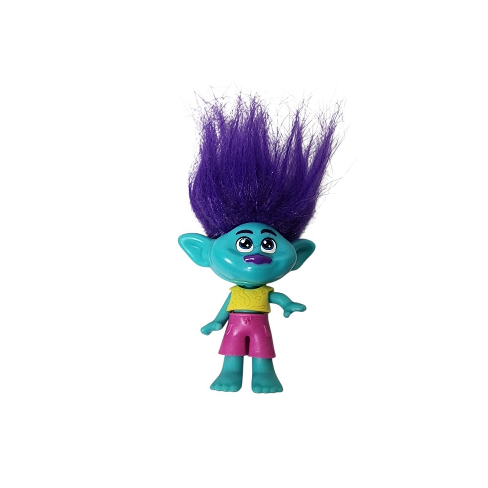 Mattel Trolls Poppy 2022 Aqua Blue Figure Purple Hair Toy